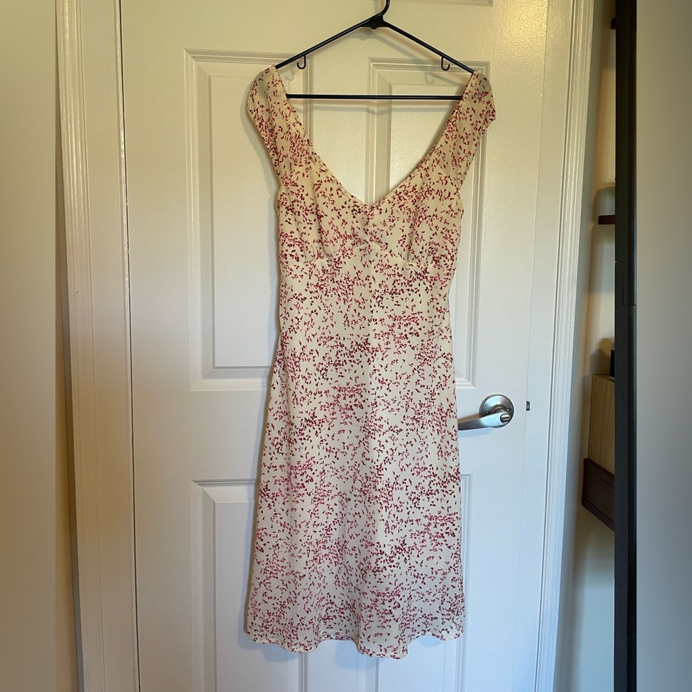 Jonathan Martin Cream and Red Floral Dress